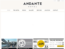 Tablet Screenshot of andantehotel.com